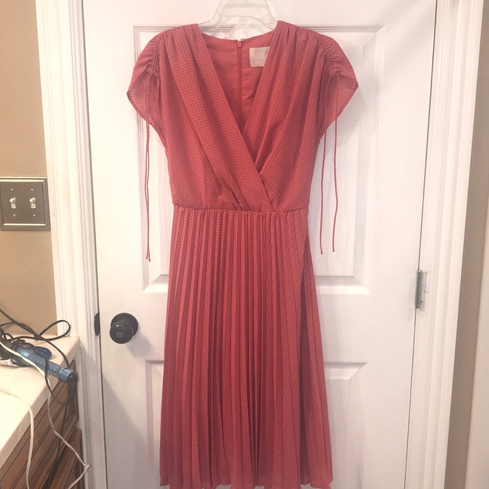 Gal Meets Glam Angelica Pleated Fit & Flare Dress